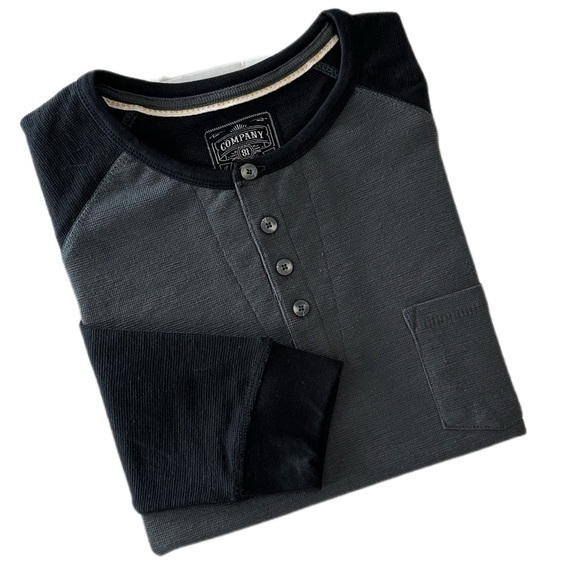 Company 81 Charcoal & Grey 4‎ Button Long Sleeves Shirt Sz XL - Picture 1 of 7